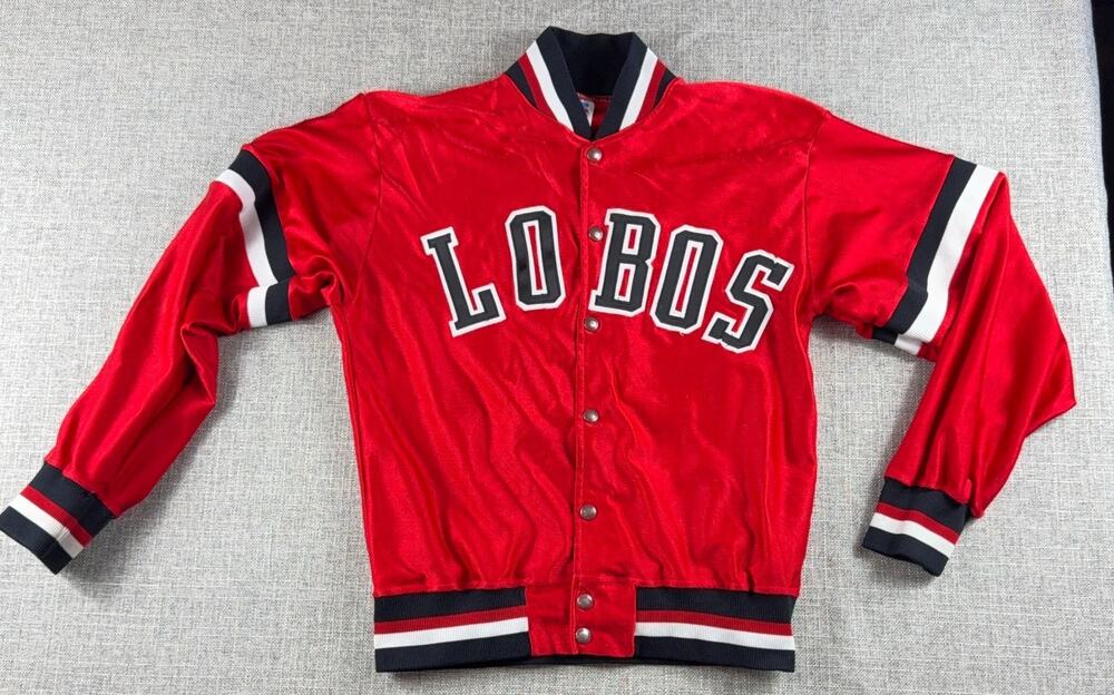 Vintage Russell Athletic Levelland Lobos Satin Varsity Jacket USA Small 80s 90s